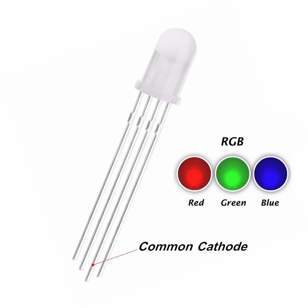 RGB DIP LED Ȯ  ,   û  , 4  Ʈ , 5mm, 50 